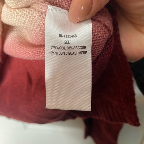 FATE NWT Womens Cora Pink Wool/Cashmere Blend Tie-Dye‎ Sweater Size Medium - Picture 6 of 8